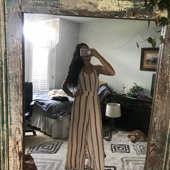Anthropologie Rue Stiic Los Altos Jumpsuit Sand S - Picture 2 of 8